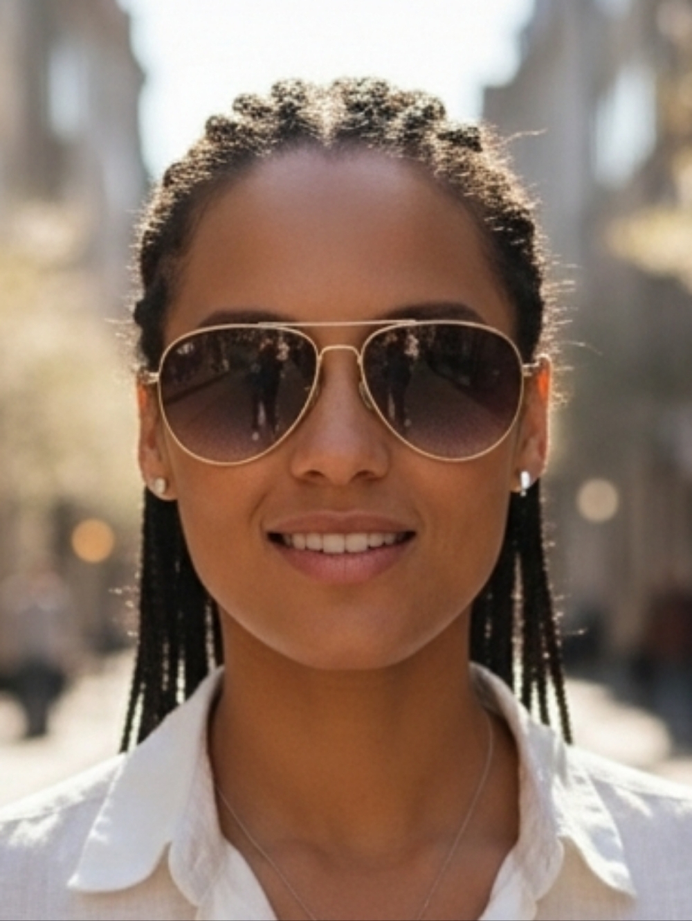 Aviator Sunglasses - Gold Frame with Dark Gray Lenses